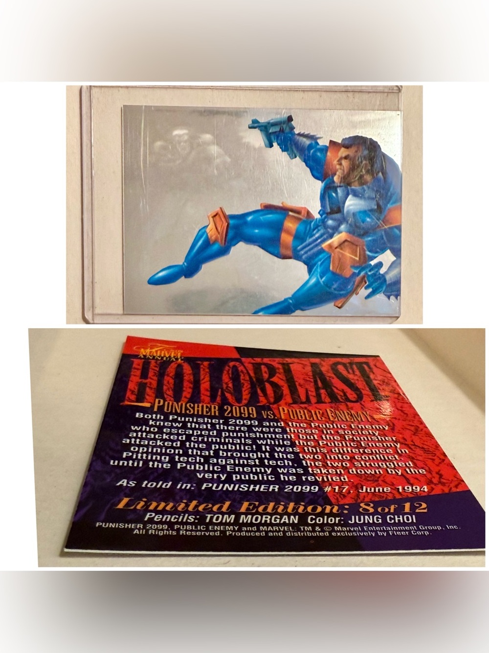 1995 Flair Marvel Annual Holoblast Punisher
2099 vs Public Enemy #8 vintage